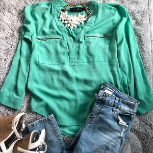 Turquoise blouse